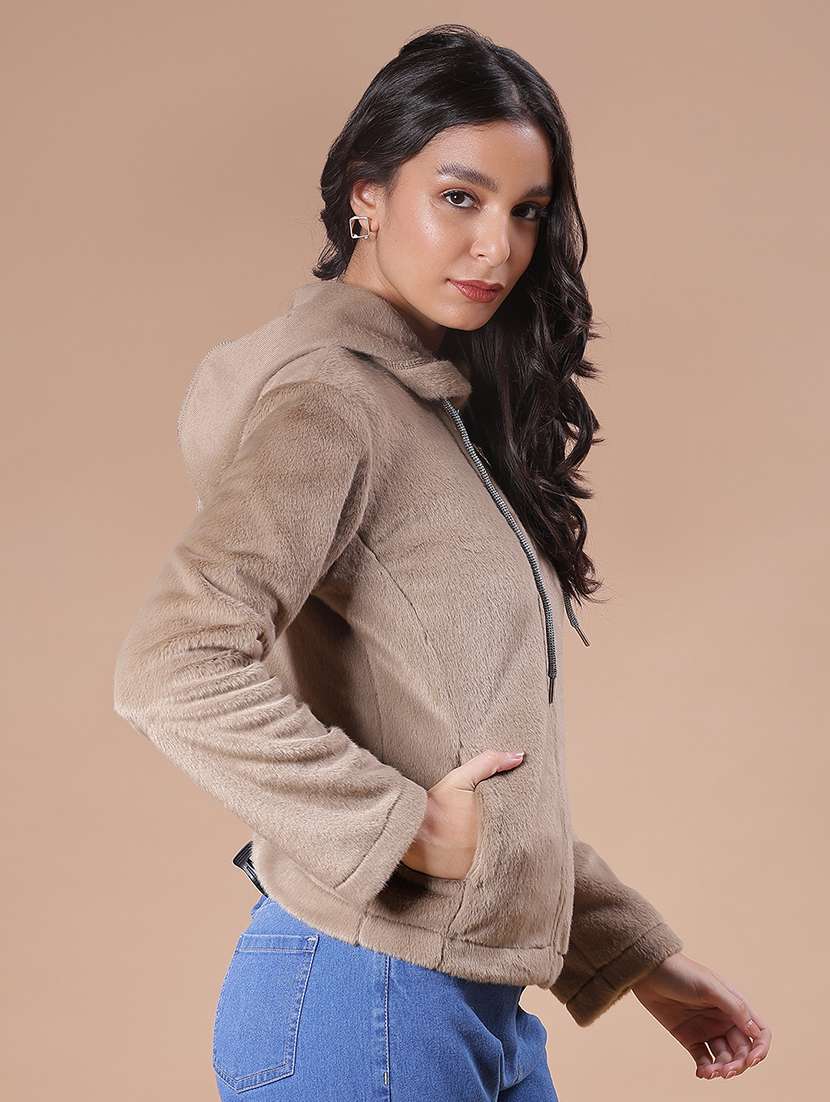 olive fur sweatshirt - 21986434 - Standard Image - 5