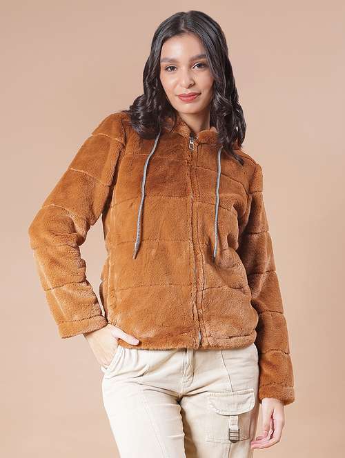 women solid long sleeve hooded sweatshirt - 21986438 -  Standard Image - 0