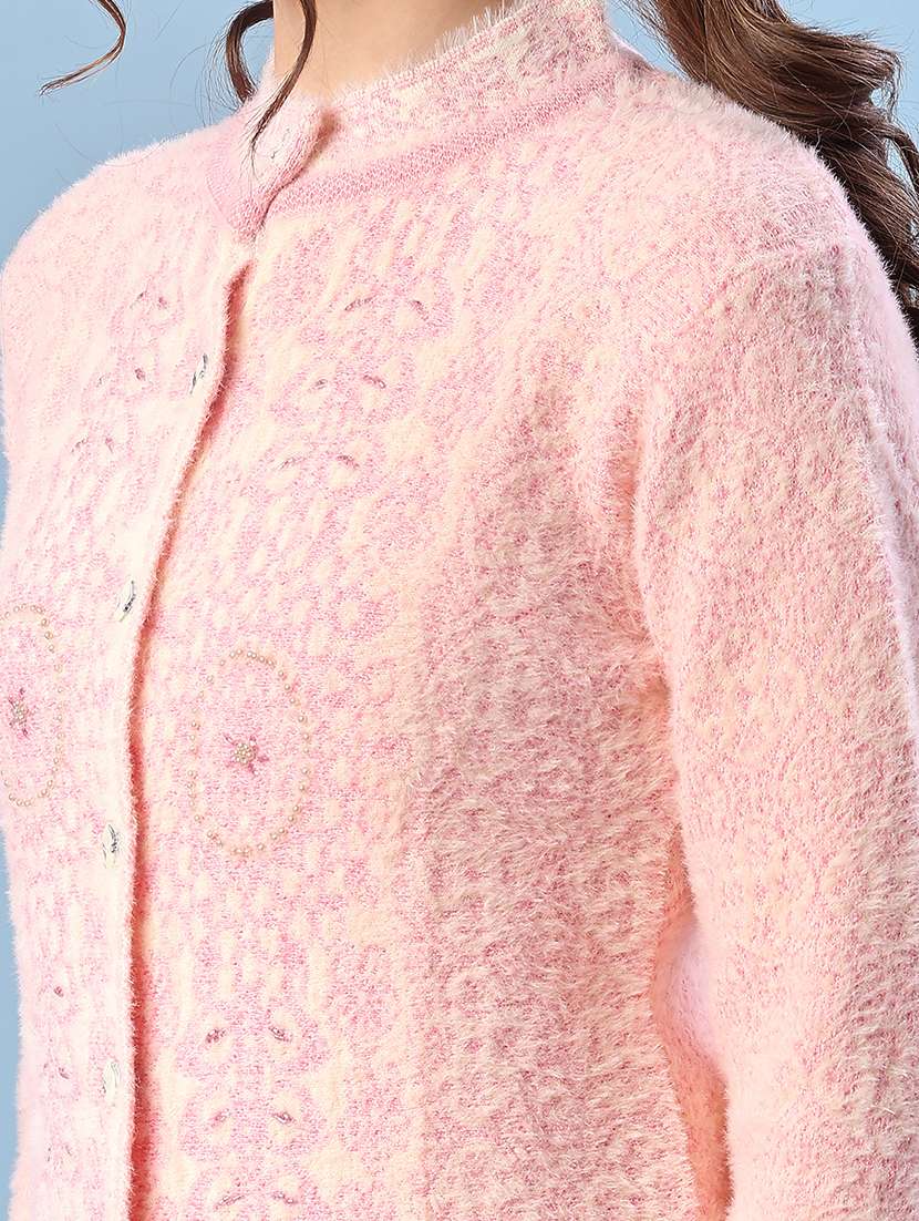 women self design long sleeve cardigan - 21986441 -  Standard Image - 5