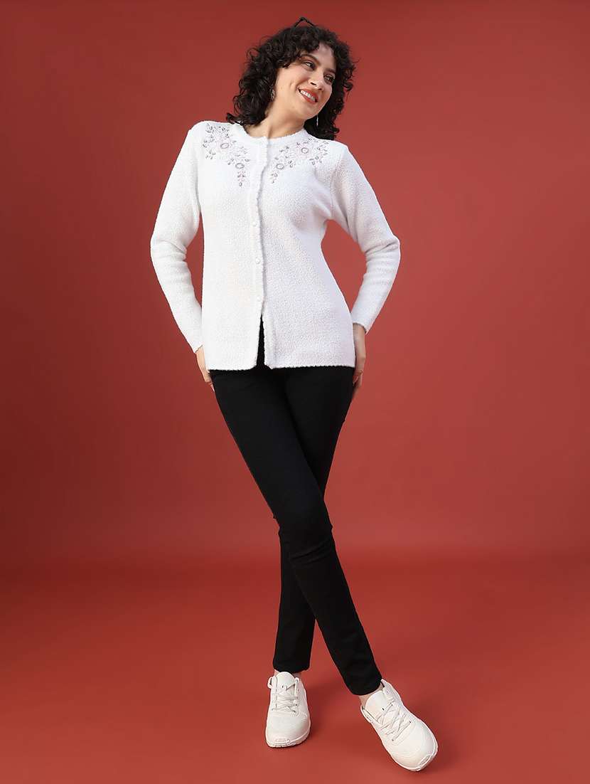 women self design long sleeve cardigan - 21986444 -  Standard Image - 5