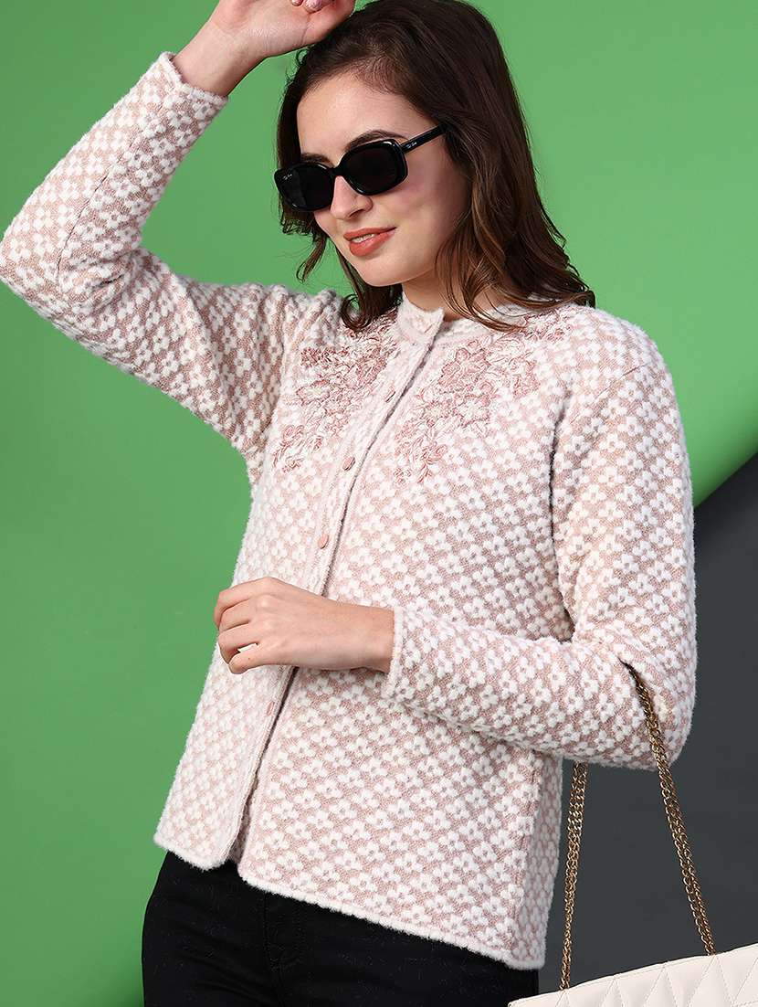 women self designed long sleeve cardigan - 21986445 -  Zoom Image - 0