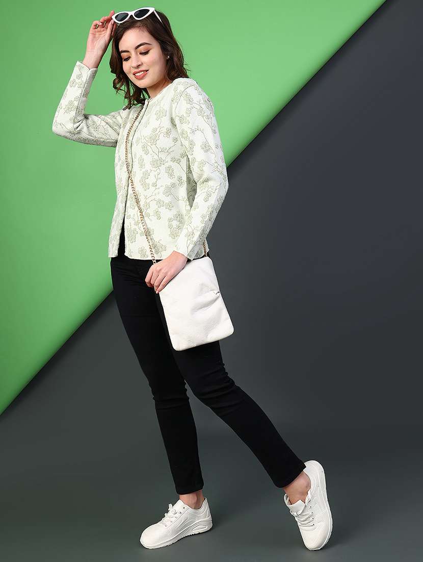 women self designed long sleeve cardigan - 21986446 -  Standard Image - 5