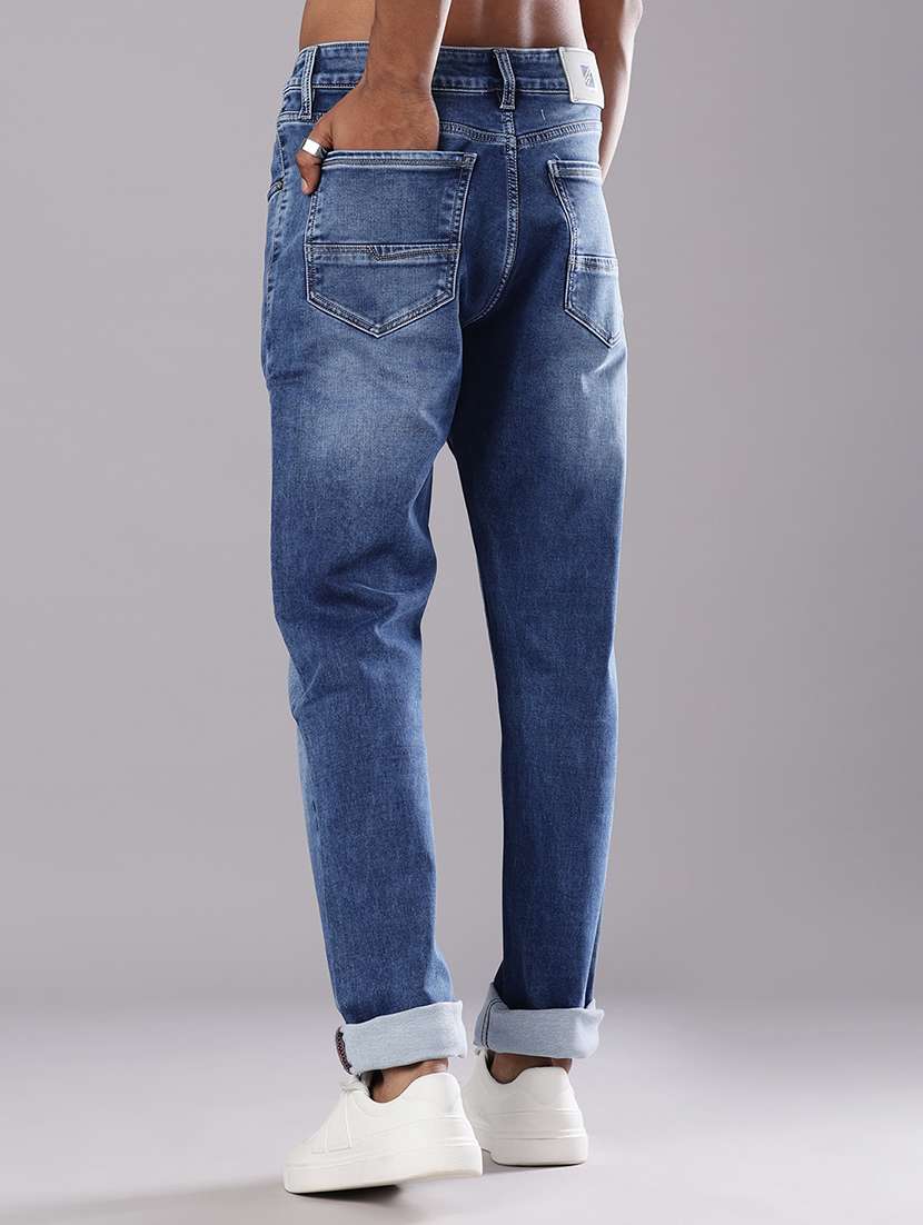 men solid mid rise straight fit jean - 21986509 -  Standard Image - 3