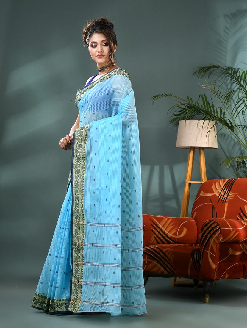 women self design tant saree - 21986580 - Standard Image - 3