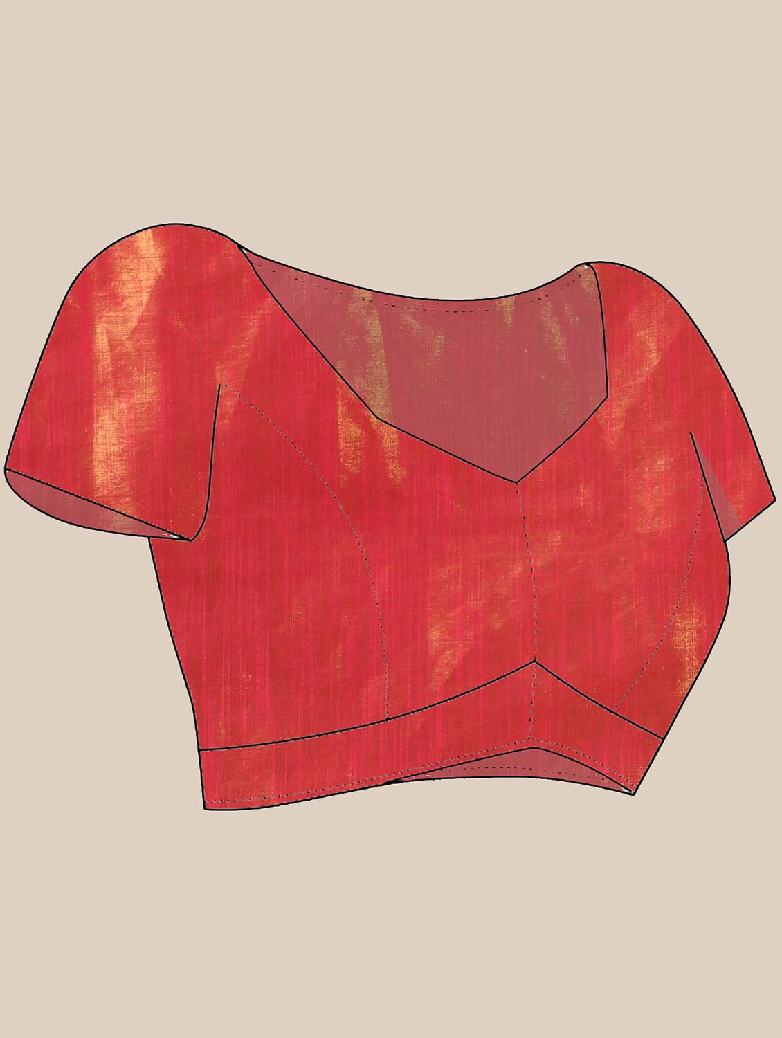 women solid plain saree with blouse - 21986600 - Standard Image - 5