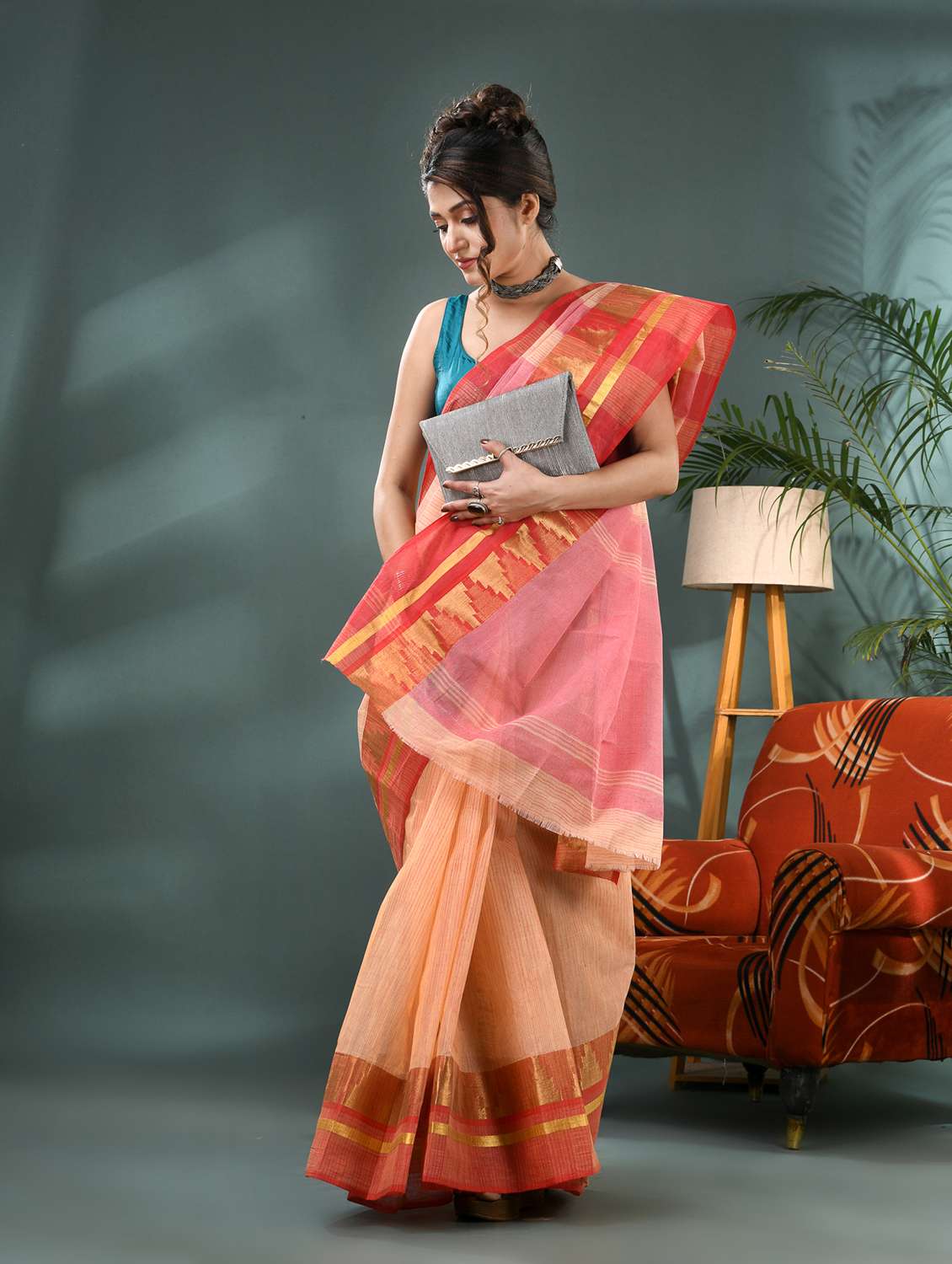 women self design tant saree - 21986603 -  Standard Image - 3