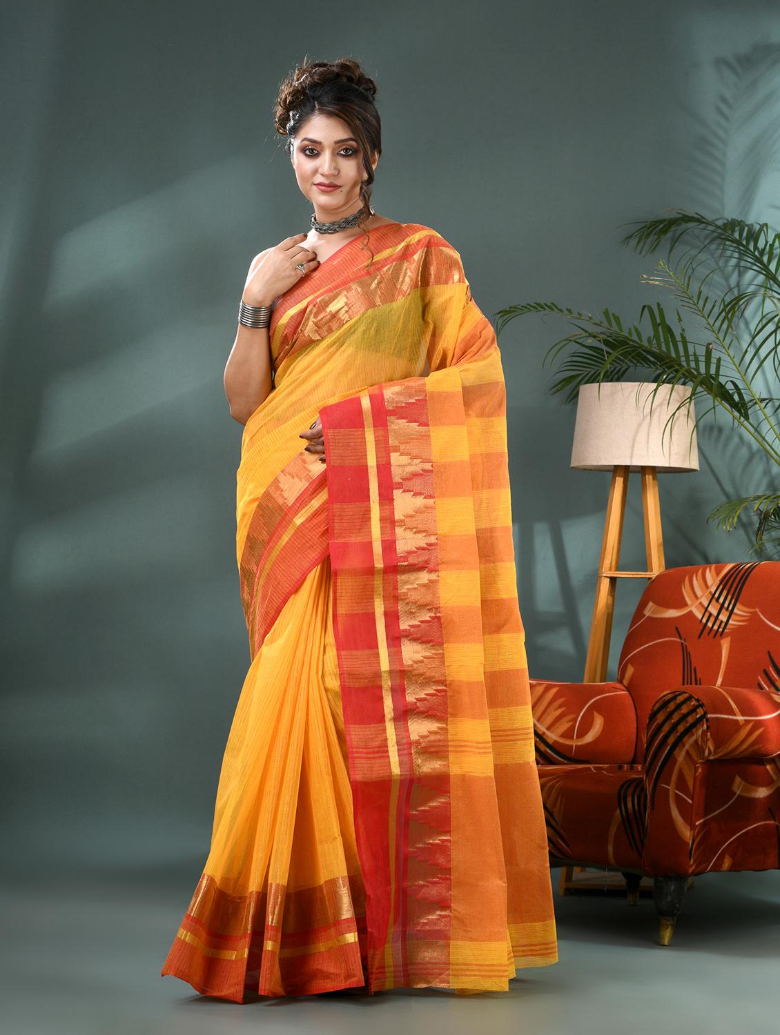 women self design tant saree - 21986606 -  Zoom Image - 0