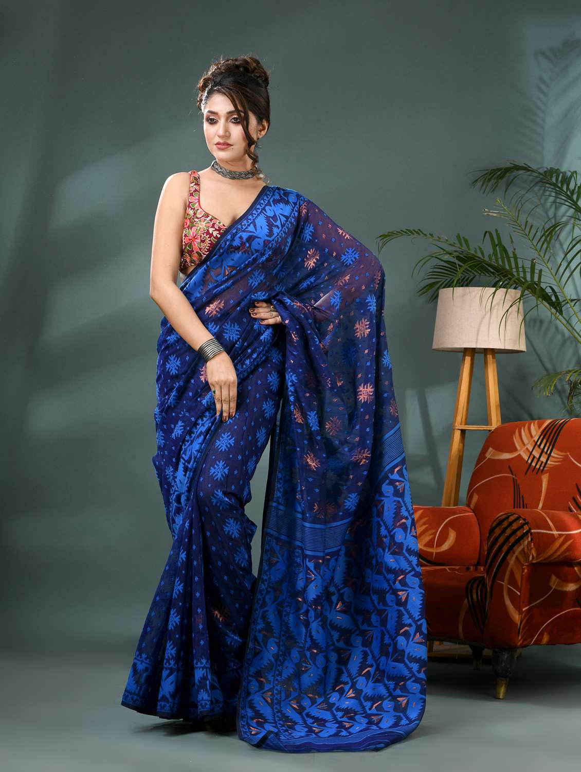 women self design jamdani saree - 21986607 - Zoom Image - 0