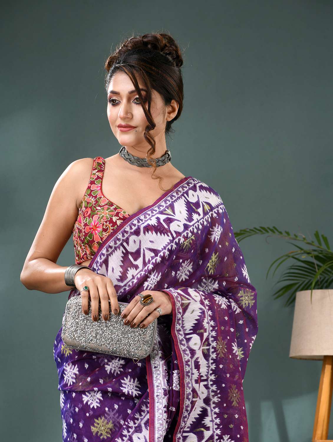 women self design jamdani saree - 21986608 -  Standard Image - 5