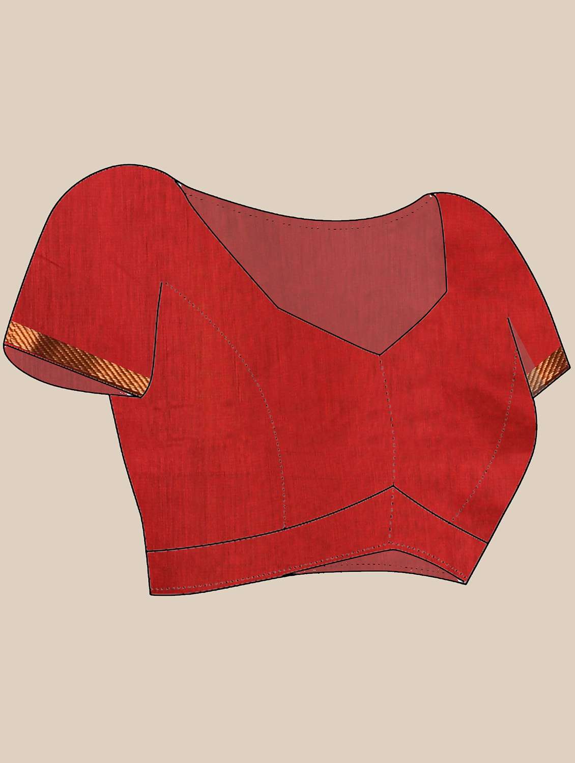 women solid with bordered saree with blouse - 21986615 -  Standard Image - 5