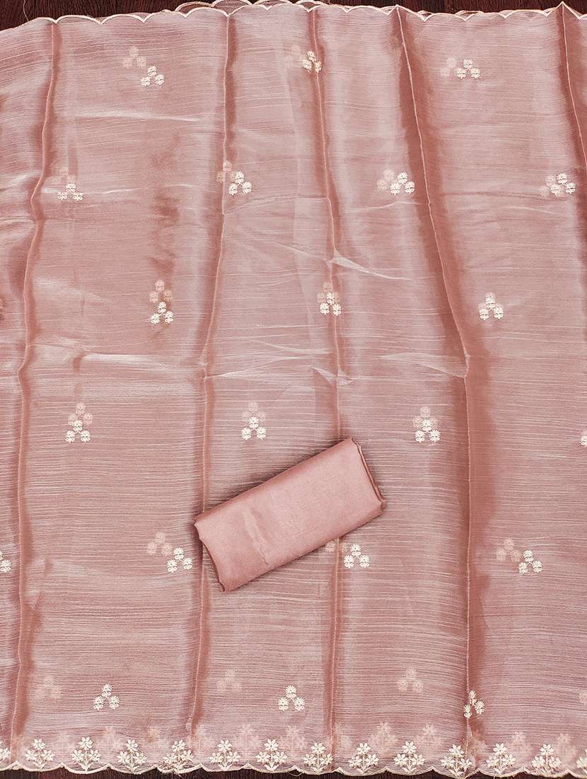 women solid with work embroidered unstitched suit set - 21986638 -  Standard Image - 3