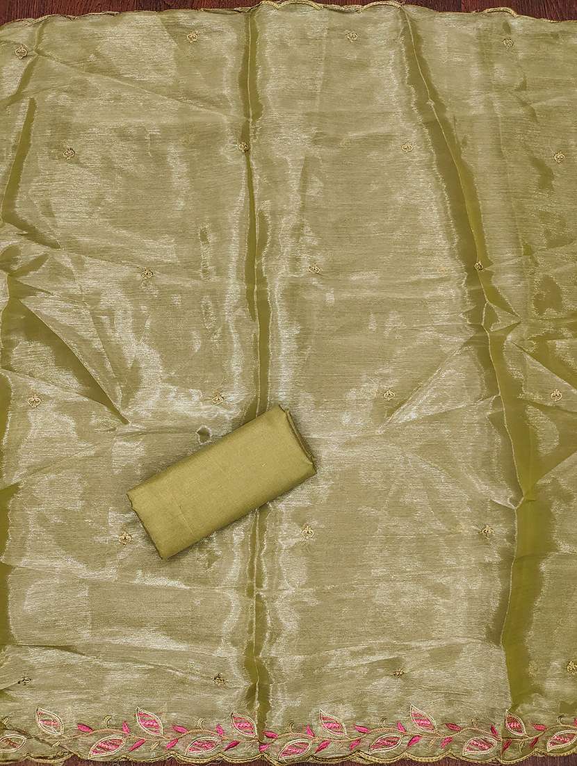 women solid with work embroidered unstitched suit set - 21986643 -  Standard Image - 3