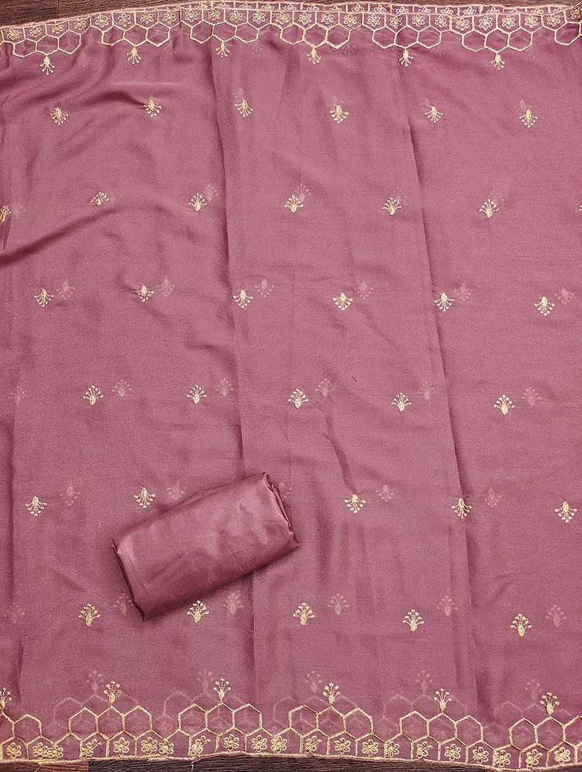 women solid with work embroidered unstitched suit set - 21986671 -  Standard Image - 3