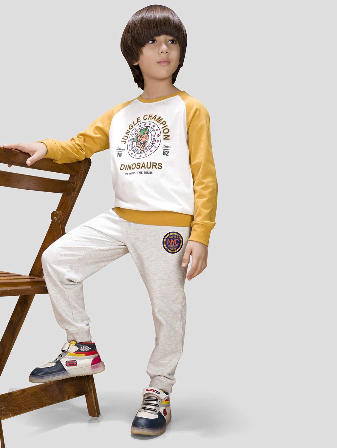 boys pack of 2 solid mid rise regular fit jogger - 21986701 -  Standard Image - 3