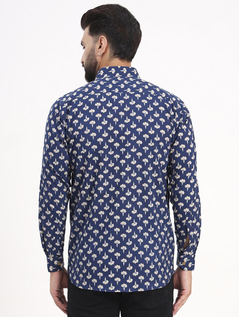 men printed long sleeve regular fit casual shirt - 21986746 - Standard Image - 3
