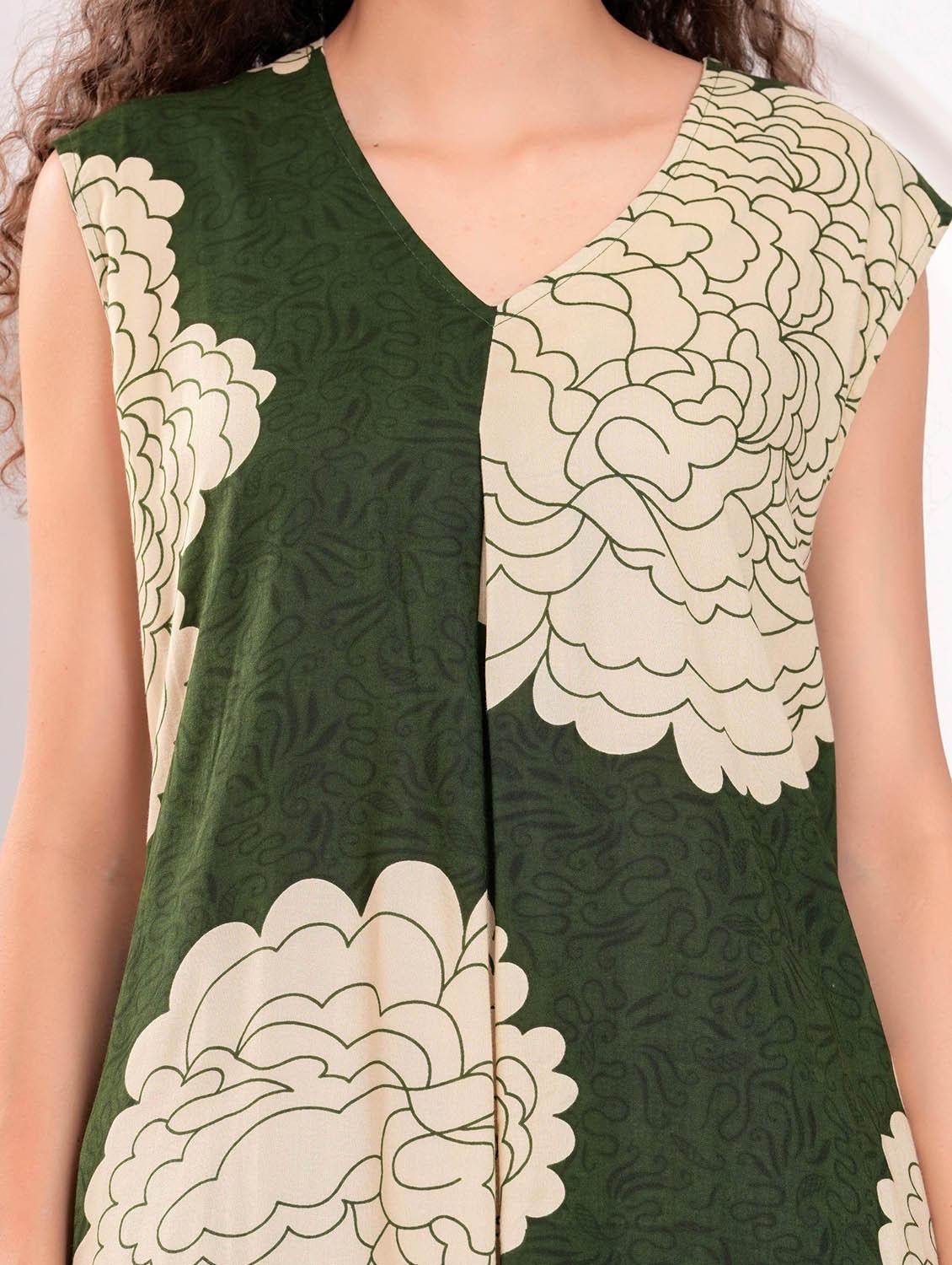 women bandhani print sleeveless kurta and pant set - 21986791 - Standard Image - 5