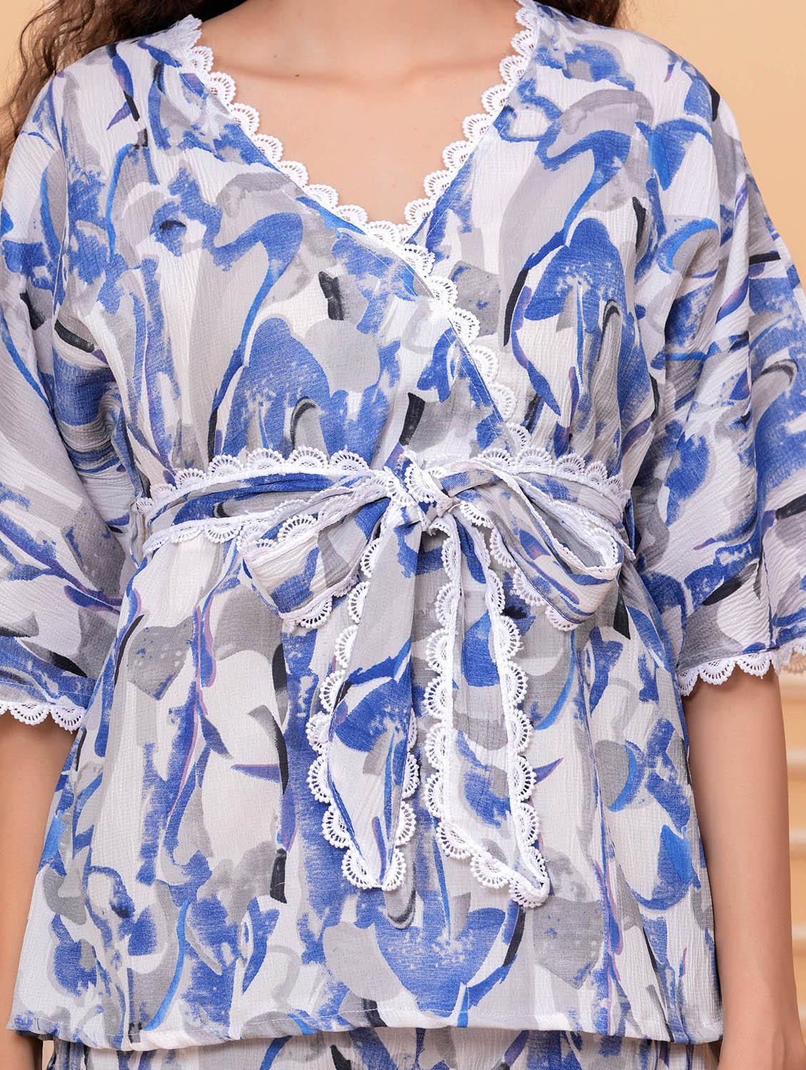 women printed top and trouser co-ord set - 21986793 - Standard Image - 5