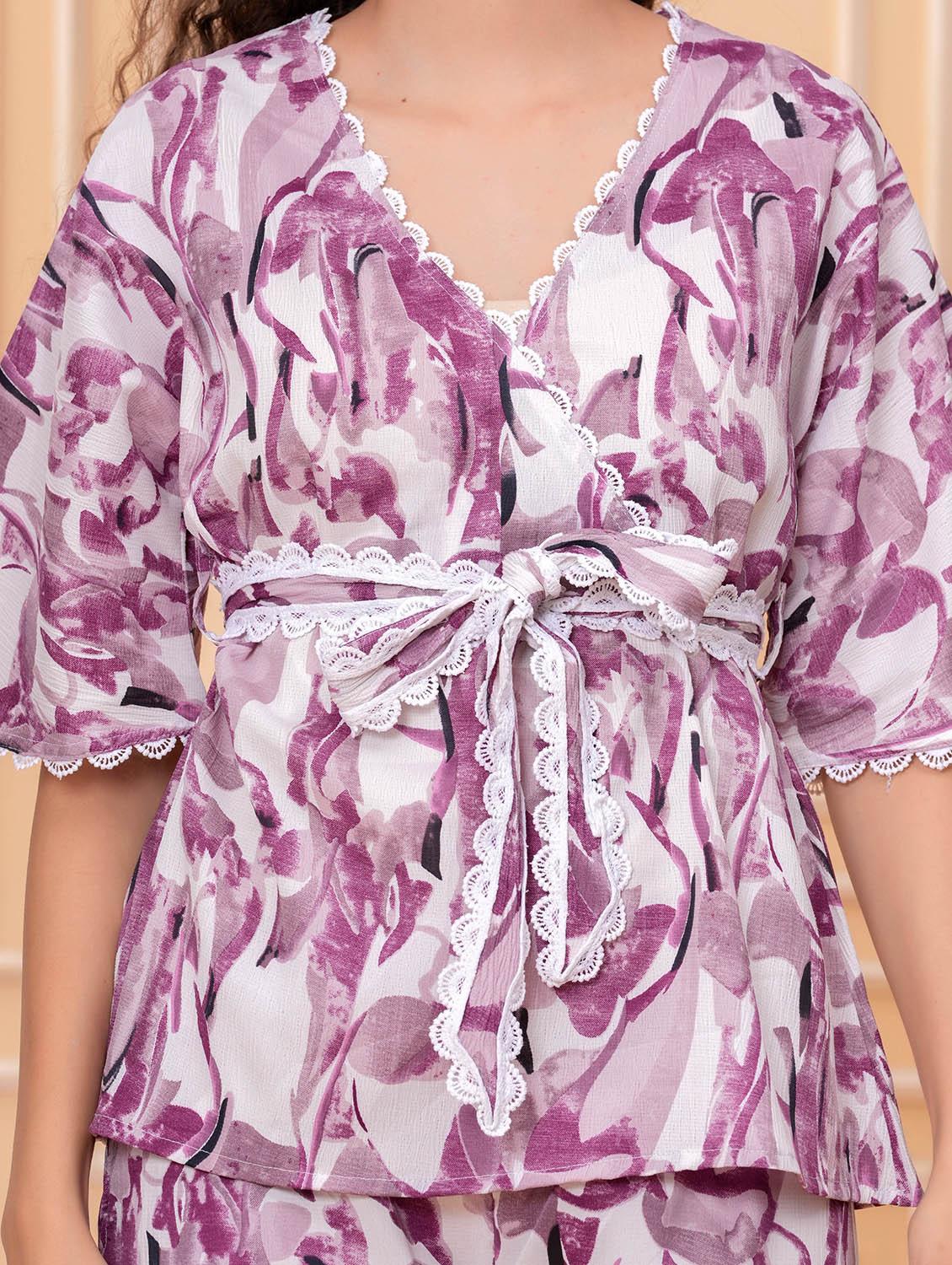 women printed top and trouser co-ord set - 21986795 - Standard Image - 5