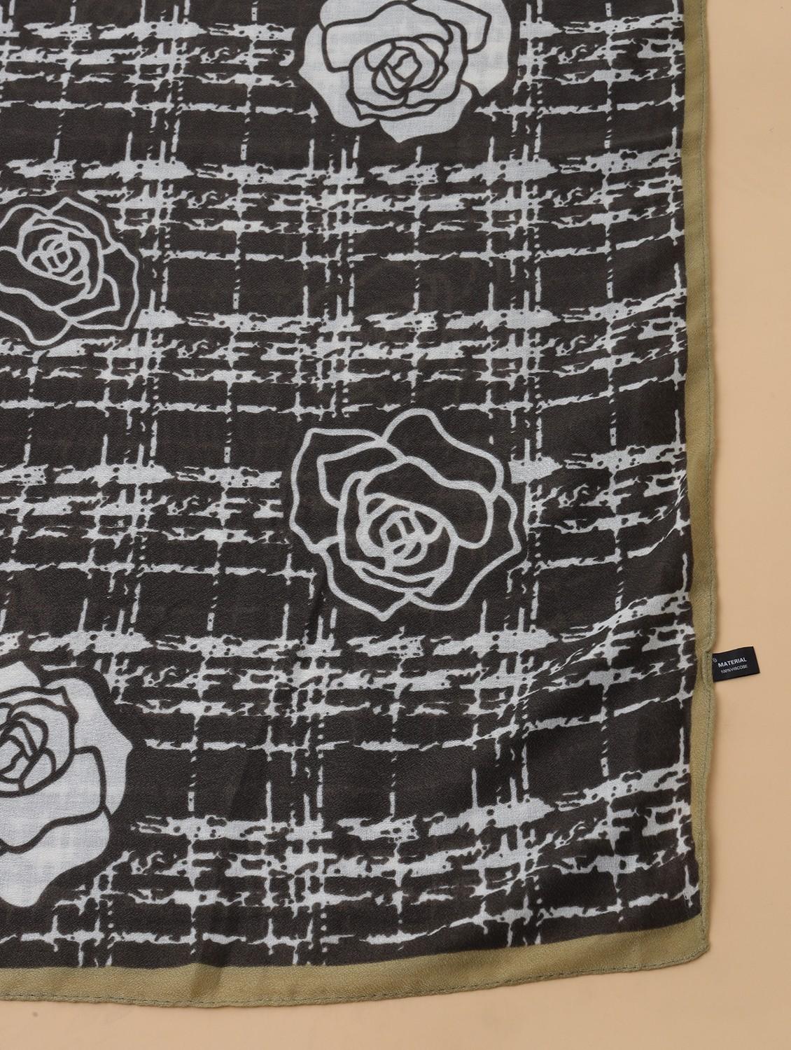 women printed viscose scarf - 21986814 - Standard Image - 5