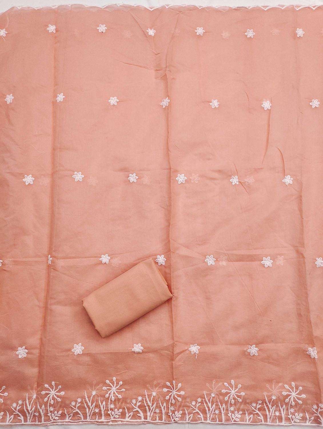 women solid with work embroidered unstitched suit set - 21986828 -  Standard Image - 3