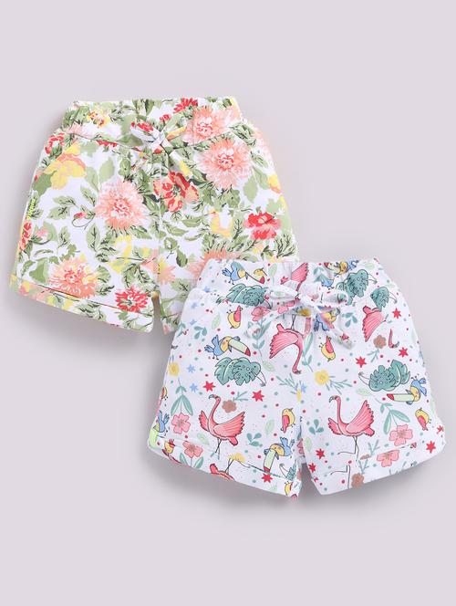 girls pack of 2 printed shorts - 21986840 -  Standard Image - 0