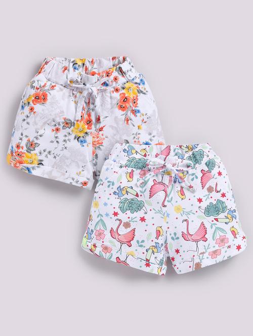 girls pack of 2 printed shorts - 21986843 -  Standard Image - 0