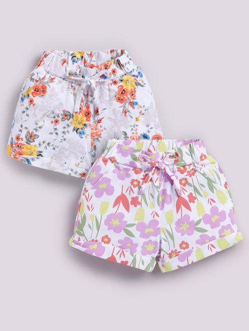 girls pack of 2 printed shorts - 21986847 -  Standard Image - 0