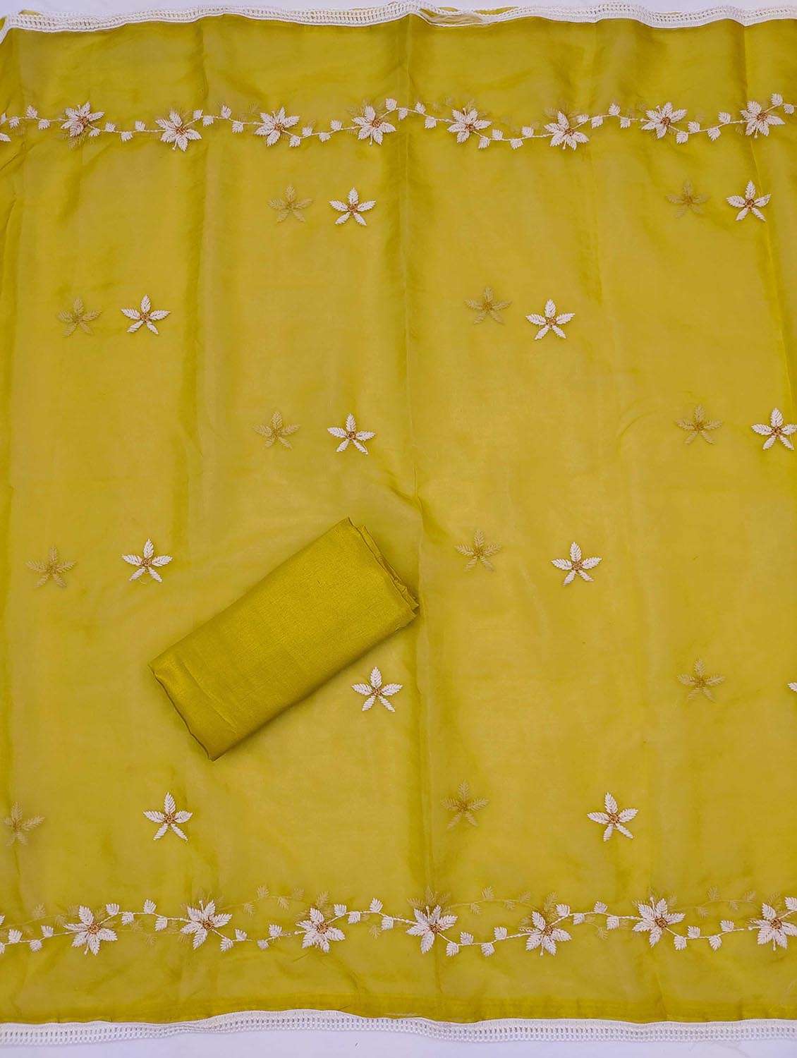 women solid with work embroidered unstitched suit set - 21986863 -  Standard Image - 3