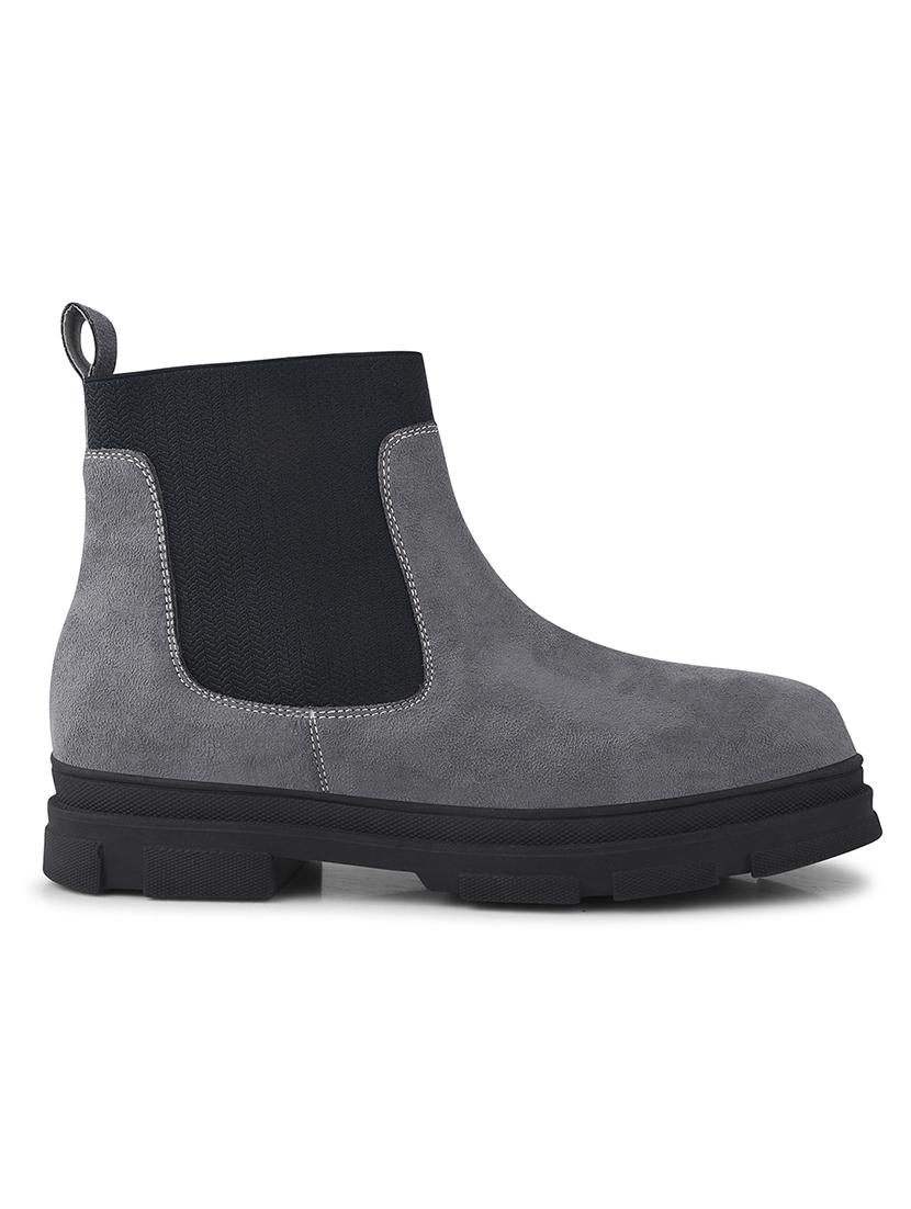 women grey solid ankle boot - 21986866 - Standard Image - 3