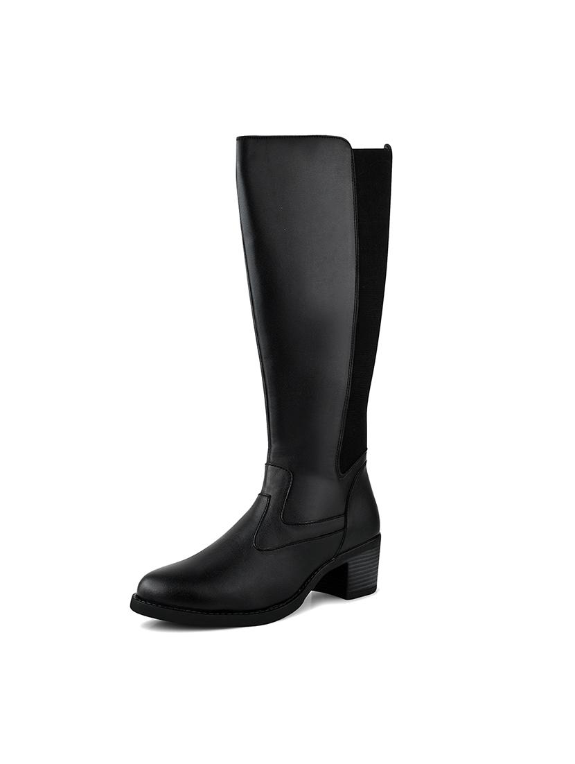 women black block heel knee length boots - 21986870 - Standard Image - 3