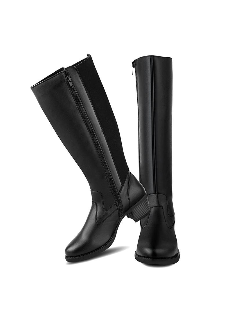 women black block heel knee length boots - 21986870 - Standard Image - 5