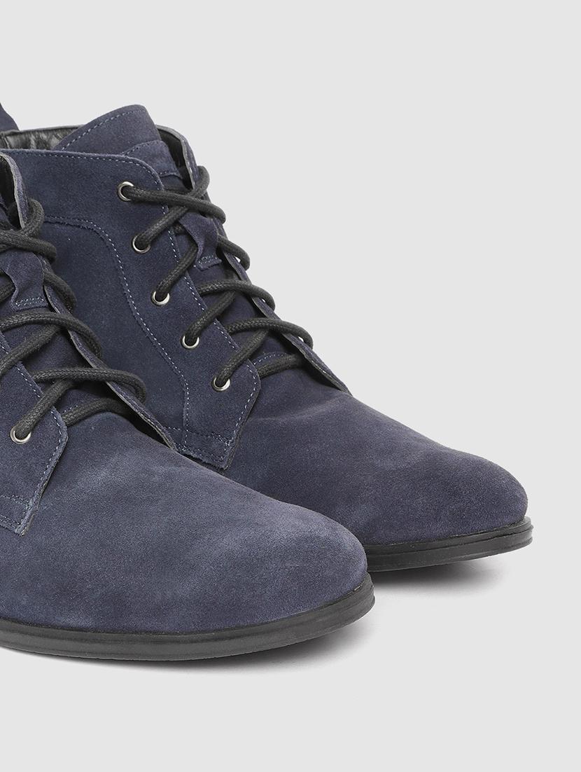 men navy blue lace up boot - 21986873 - Standard Image - 5
