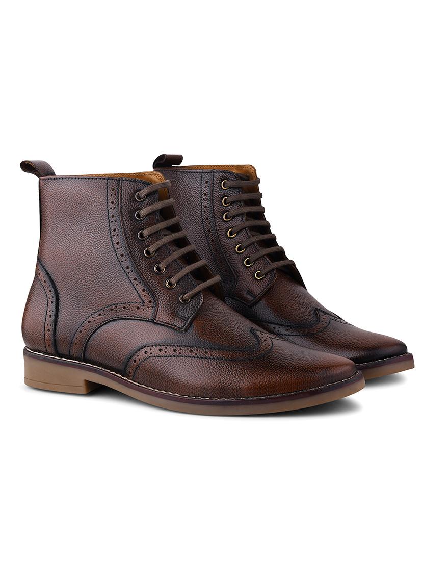 men brown lace up boot - 21986877 - Standard Image - 3