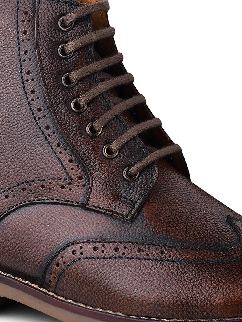 men brown lace up boot - 21986877 - Standard Image - 8