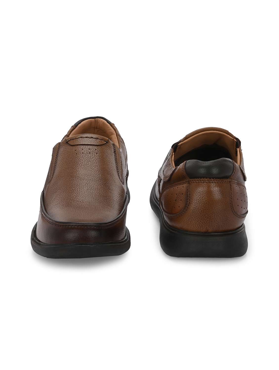men brown slip on formal shoes - 21986883 -  Standard Image - 5
