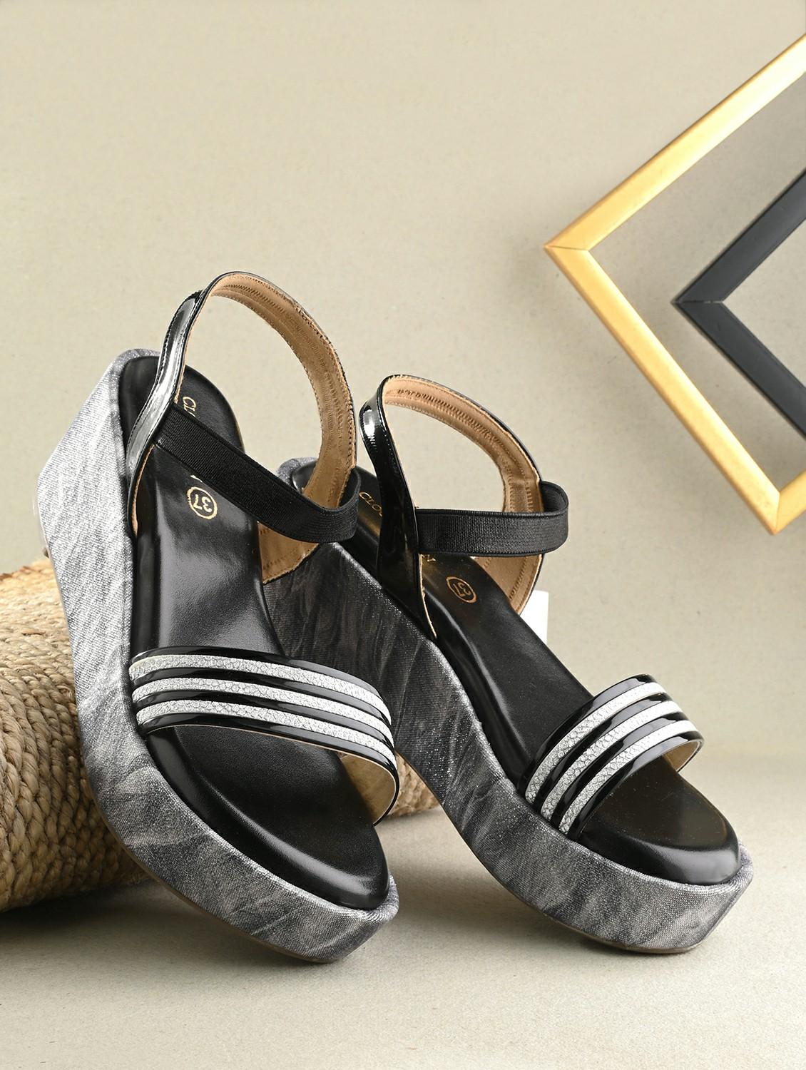 women black back strap platform wedge - 21986896 -  Zoom Image - 0
