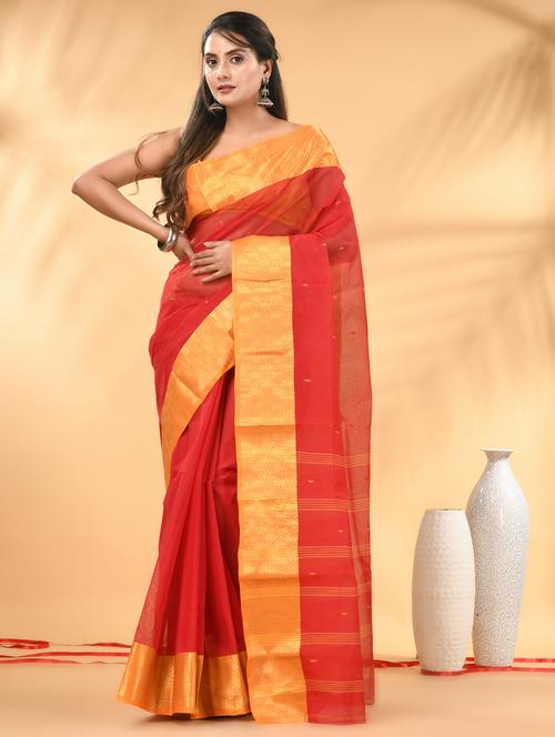 women self design tant saree - 21986930 -  Standard Image - 0