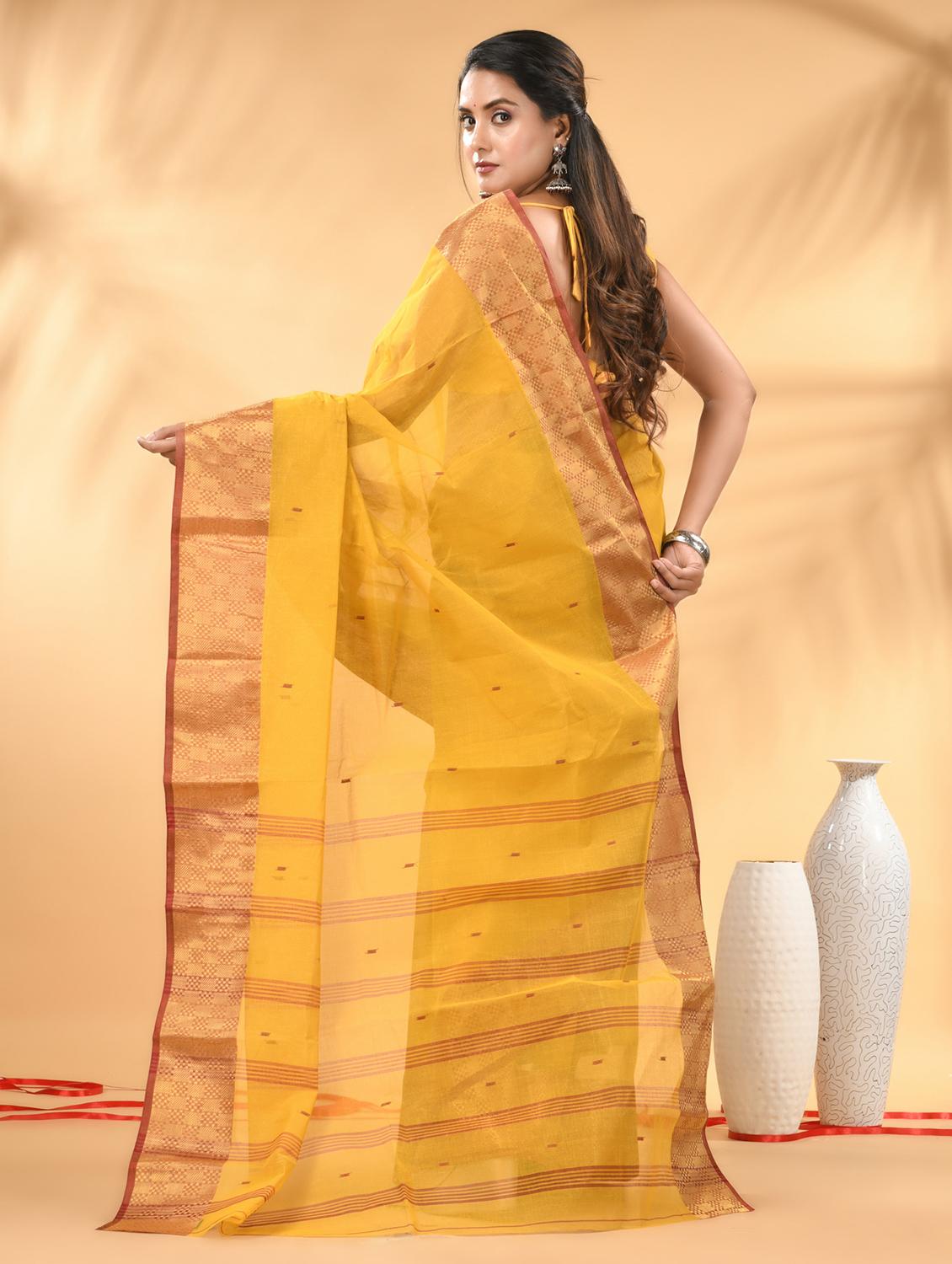 women self design tant saree - 21986933 - Standard Image - 3