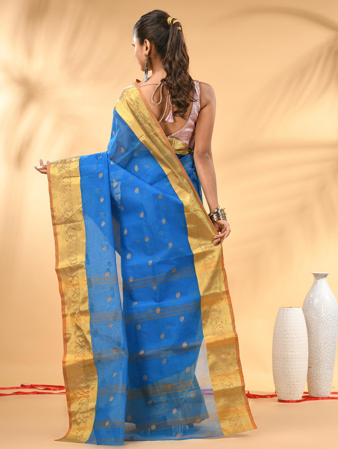 women self design tant saree - 21986940 - Standard Image - 3
