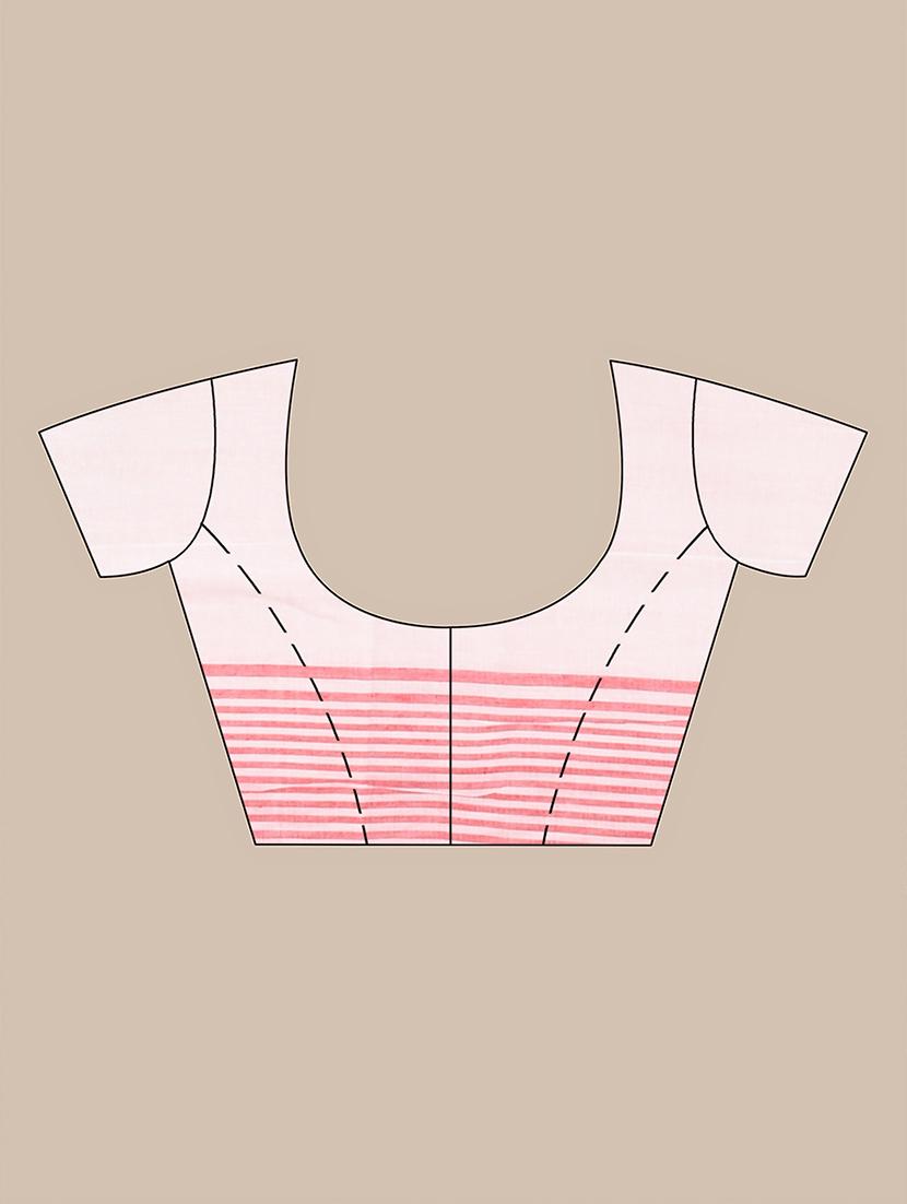 women striped handloom saree with blouse - 21986952 - Standard Image - 5
