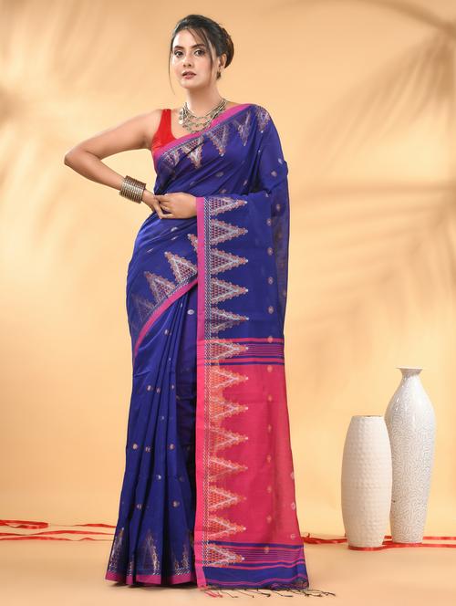 women self design handloom saree with blouse - 21986960 -  Standard Image - 0