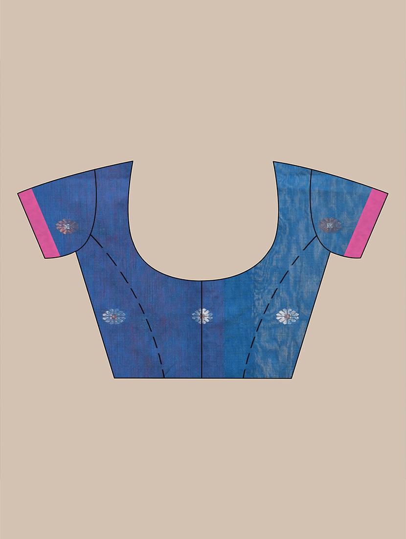 women self design handloom saree with blouse - 21986961 - Standard Image - 3