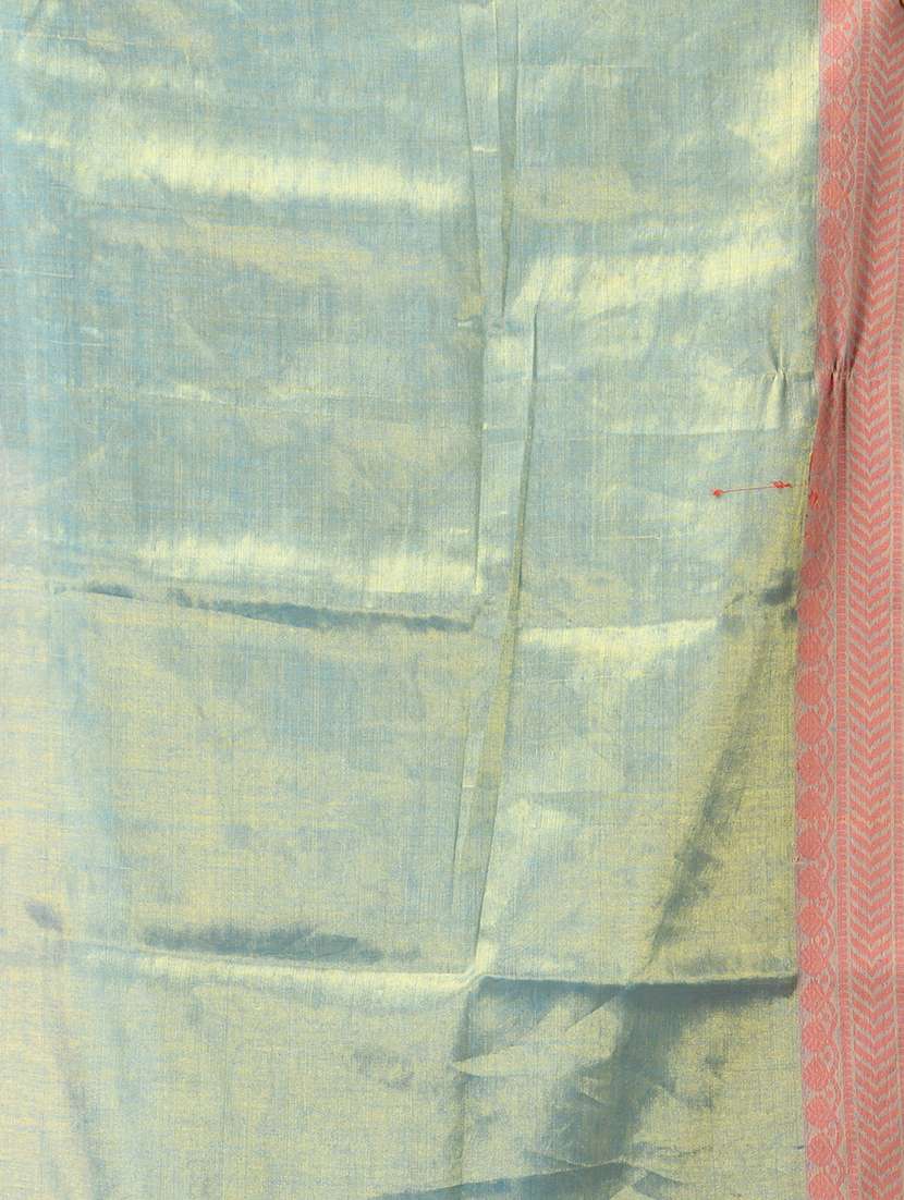 women solid with bordered handloom saree with blouse - 21986976 -  Standard Image - 3