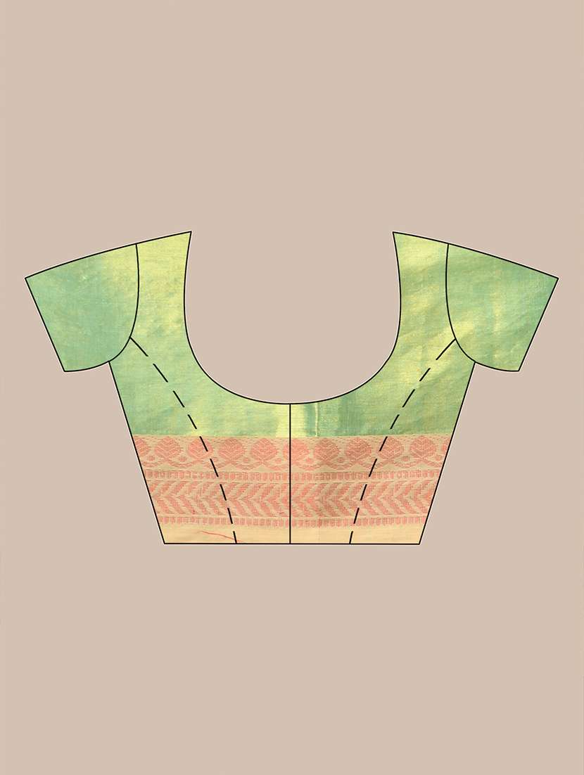 women solid with bordered handloom saree with blouse - 21986977 -  Standard Image - 3