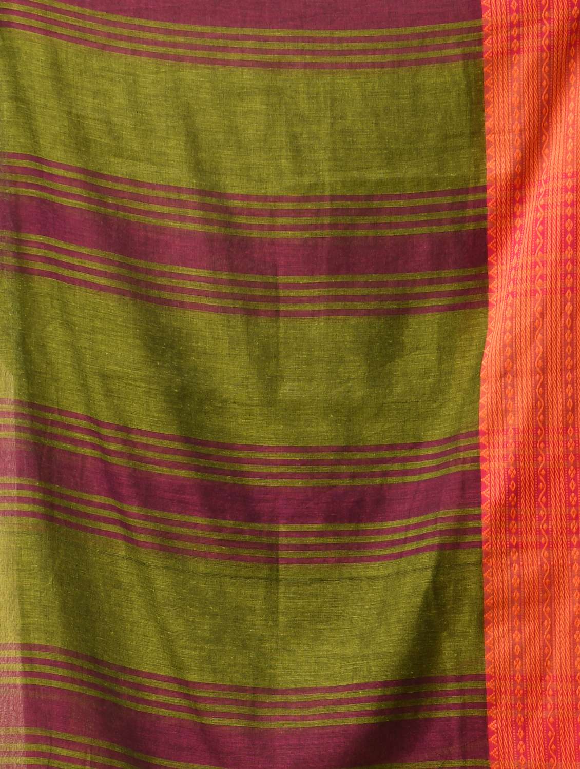 women solid with bordered handloom saree with blouse - 21986978 -  Standard Image - 5