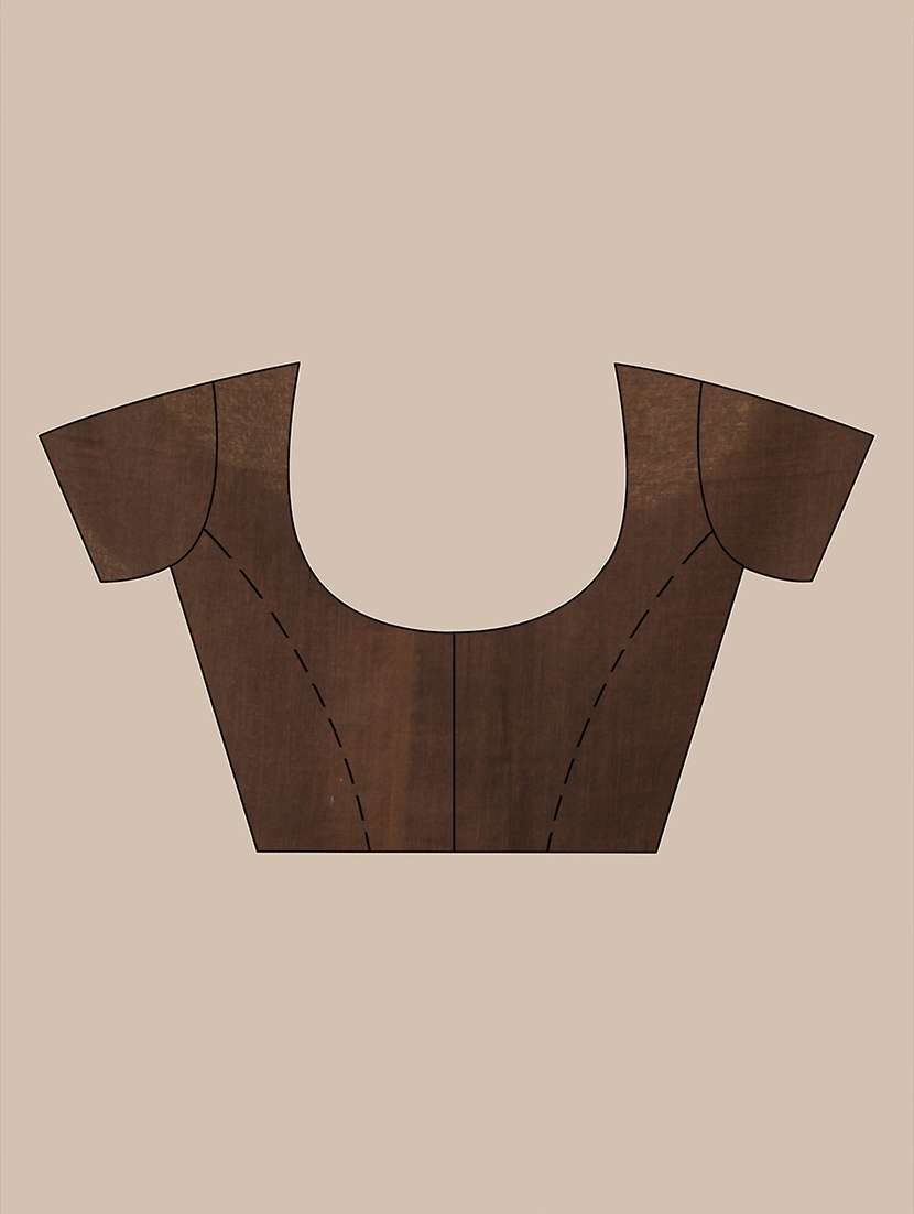 women solid with bordered handloom saree with blouse - 21986996 -  Standard Image - 5