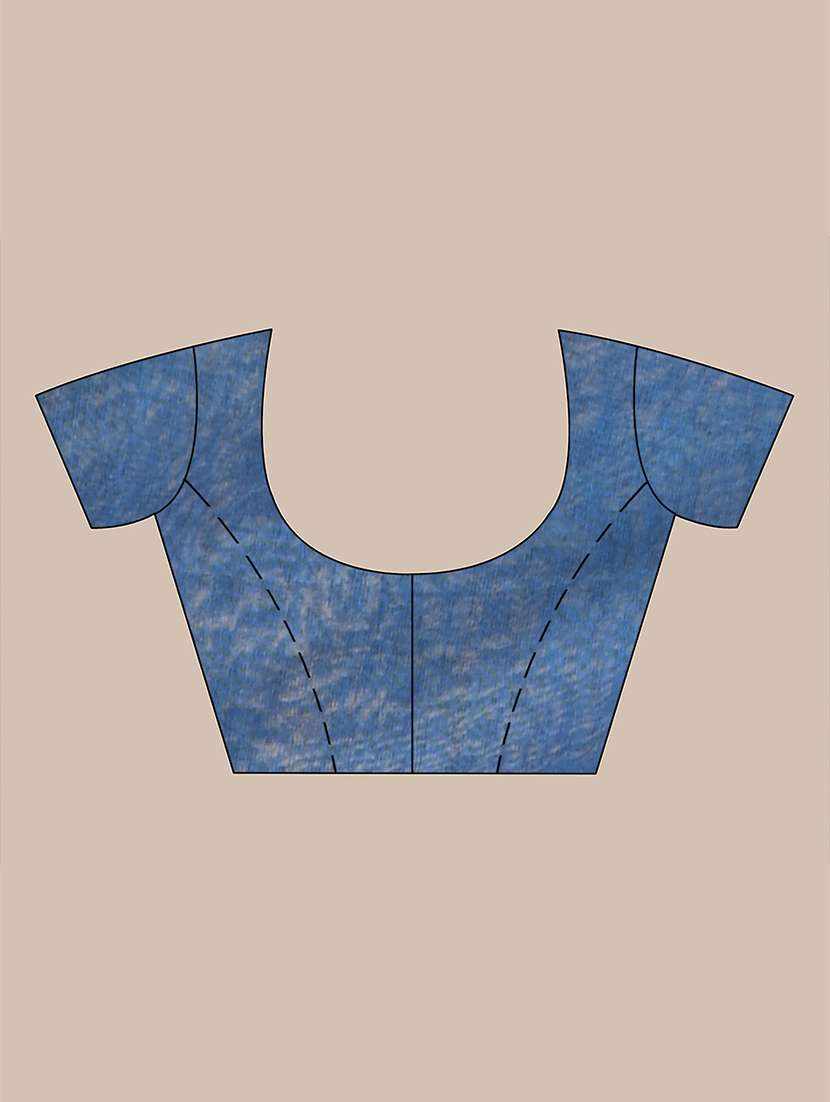 women solid handloom saree with blouse - 21987000 -  Standard Image - 5