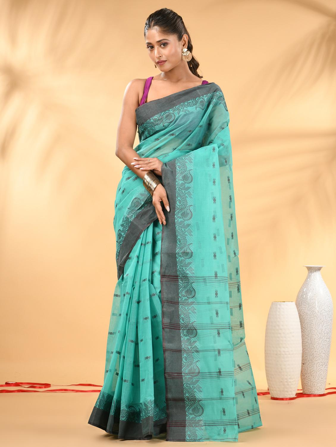 women self design tant saree - 21987027 - Zoom Image - 0