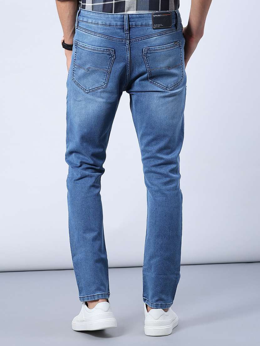 men washed mid rise full length jeans - 21987104 -  Standard Image - 3