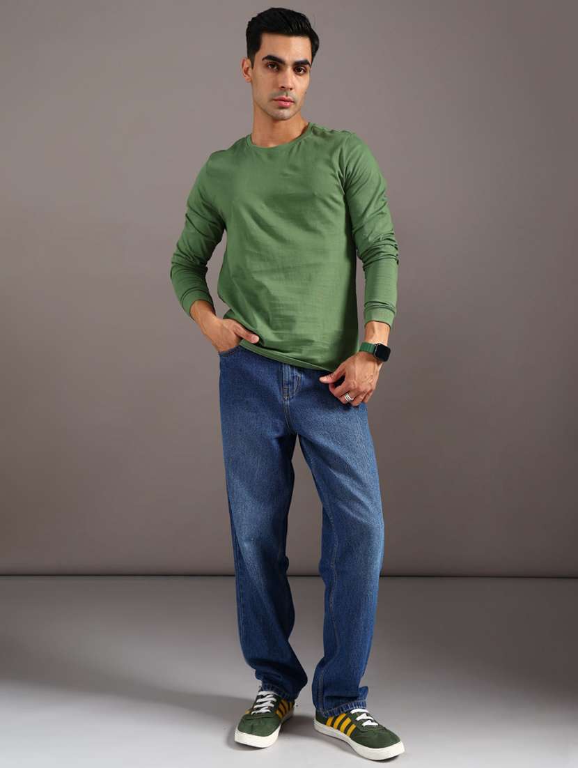 Men Solid Long Sleeve T-shirt - 21987142 -  Standard Image - 3